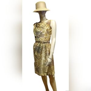 1960's Shimmer Fabric Modern Mid Century Cocktail Dress RETRO